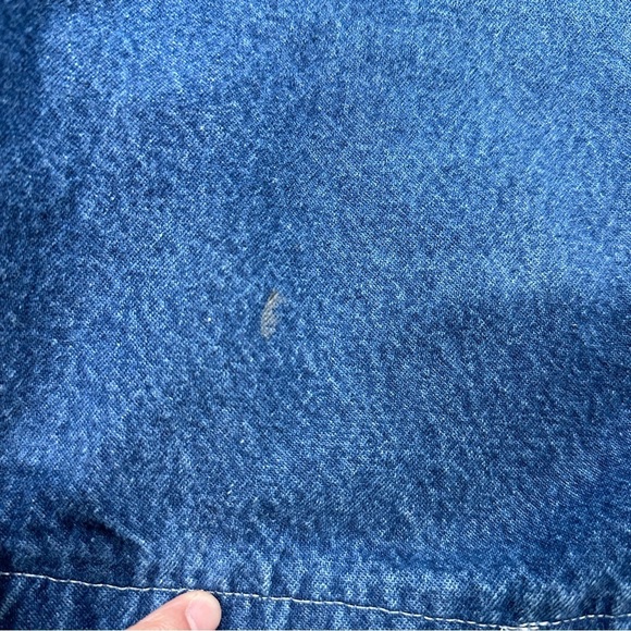 Dickies Women’s Carpenter Denim Relaxed Fit Overall Shorts Bib in Blue 40X30 - Picture 11 of 14